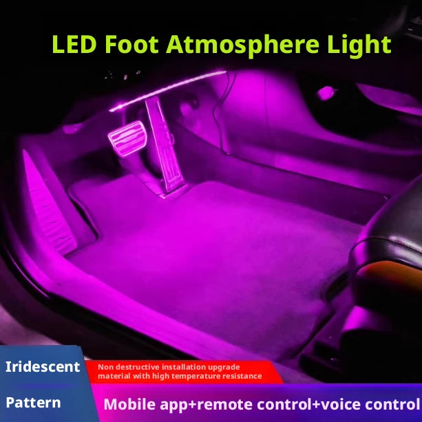 Flexible EL Wire Lights With App Control Ambient Atmosphere Strip Light Decorative Lamps 12V Car Interior Neon RGB Led Strip