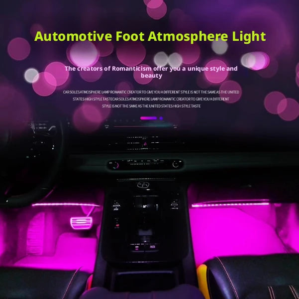 Flexible EL Wire Lights With App Control Ambient Atmosphere Strip Light Decorative Lamps 12V Car Interior Neon RGB Led Strip