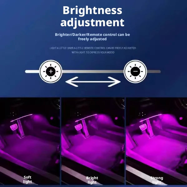 Flexible EL Wire Lights With App Control Ambient Atmosphere Strip Light Decorative Lamps 12V Car Interior Neon RGB Led Strip